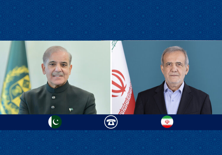 تصویر خاص از دیدار پزشکیان با شهباز شریف + عکس