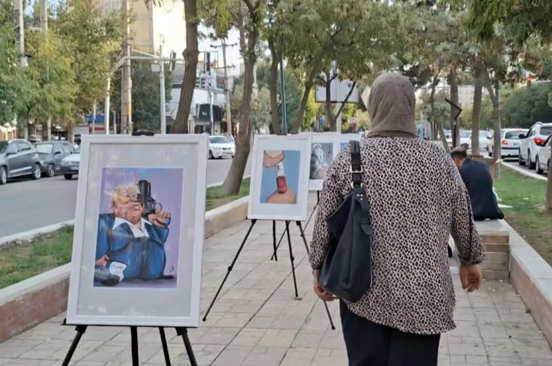 برگزاری نمایشگاه خیابانی کاريکاتور در کرمانشاه | بازتاب امروز